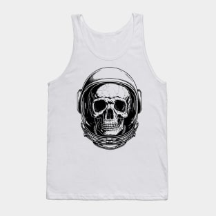 Human skull astronaut helmet Tank Top